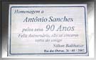 Placa de Homenagem